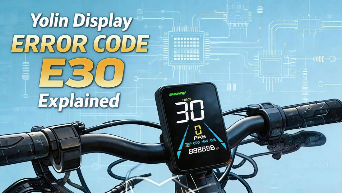 E-bike display showing Error 30 communication warning between display and controller