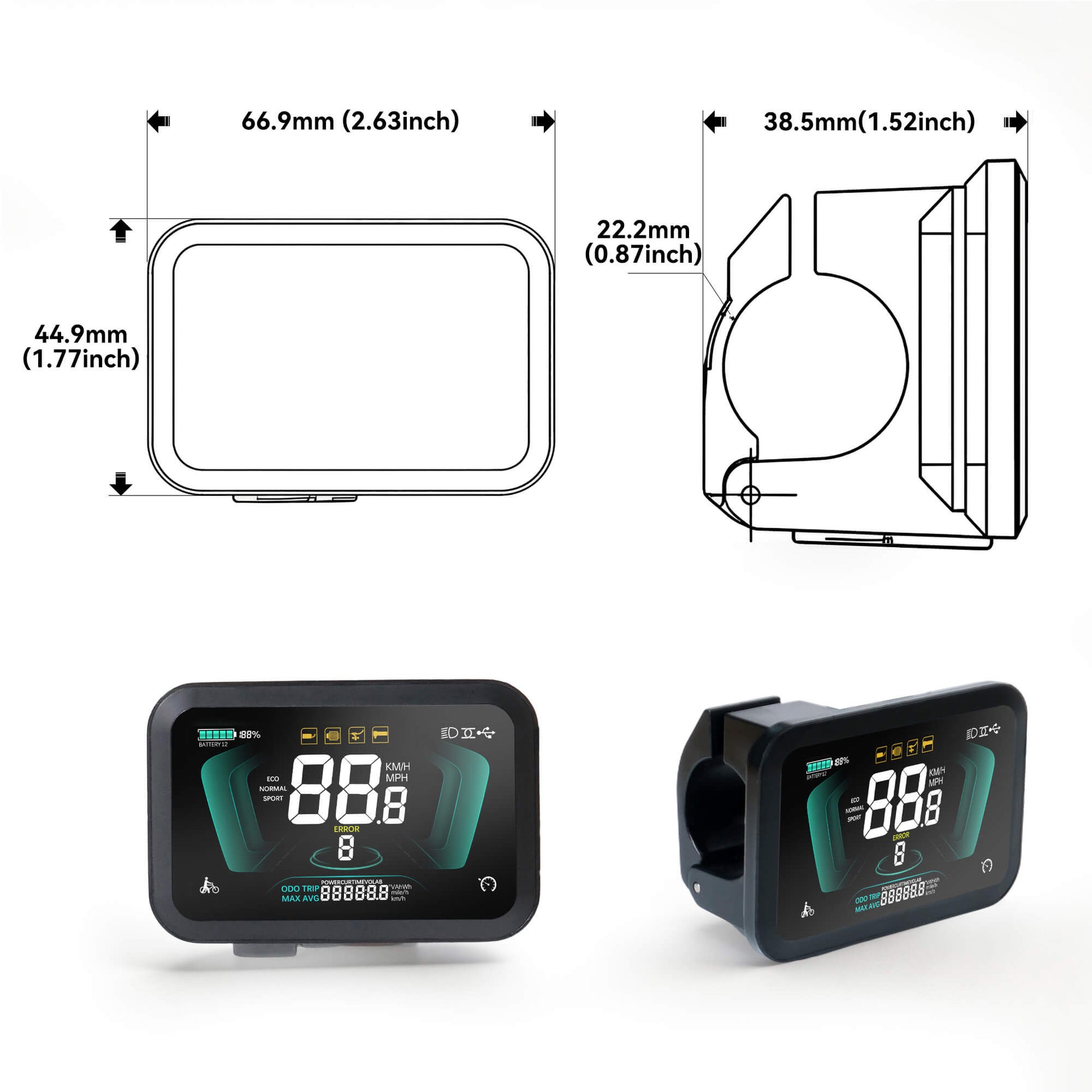 Yolin_YL-61F_2.6_inch_LCD_e-bike_display_size