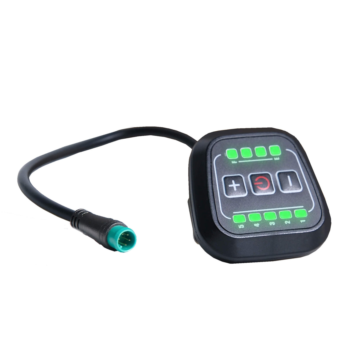 YL-75E compact LED e-bike display with PAS level indicators for entry-level commuting.