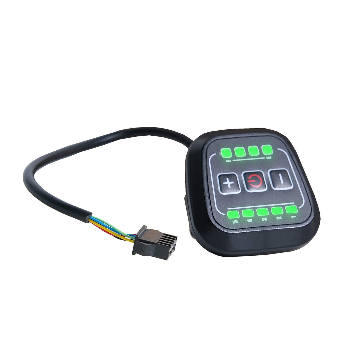 YL-75E compact LED e-bike display with PAS level indicators for entry-level commuting.