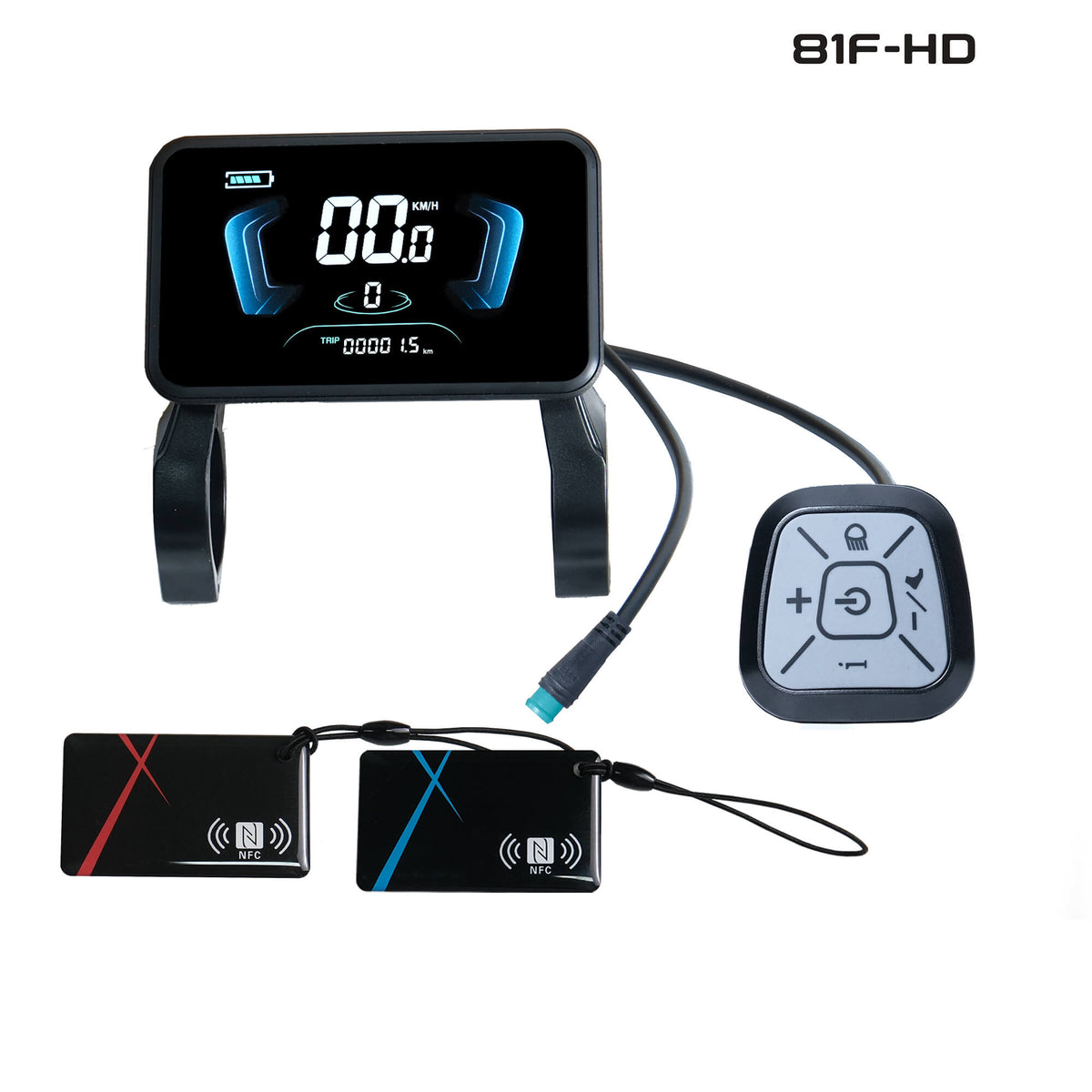 Yolin YL-81F-HD smart GPS and anti-theft e-bike display with NFC cards