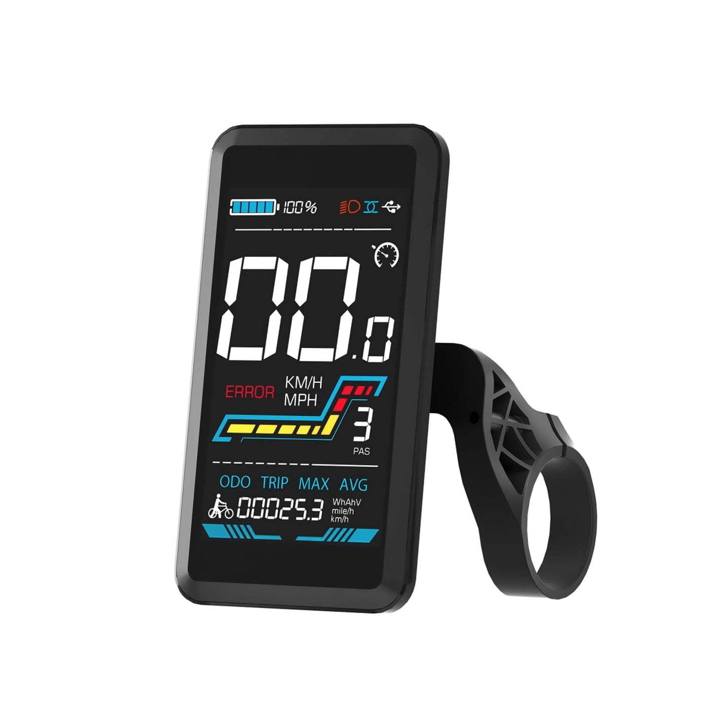 Yolin YL-91F-V 4 inch LCD e-bike display – sport style vertical display for performance electric bikes