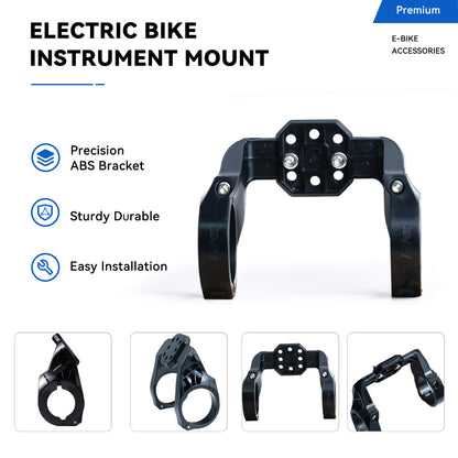Black plastic mounting bracket clamp for Yolin e-bike display