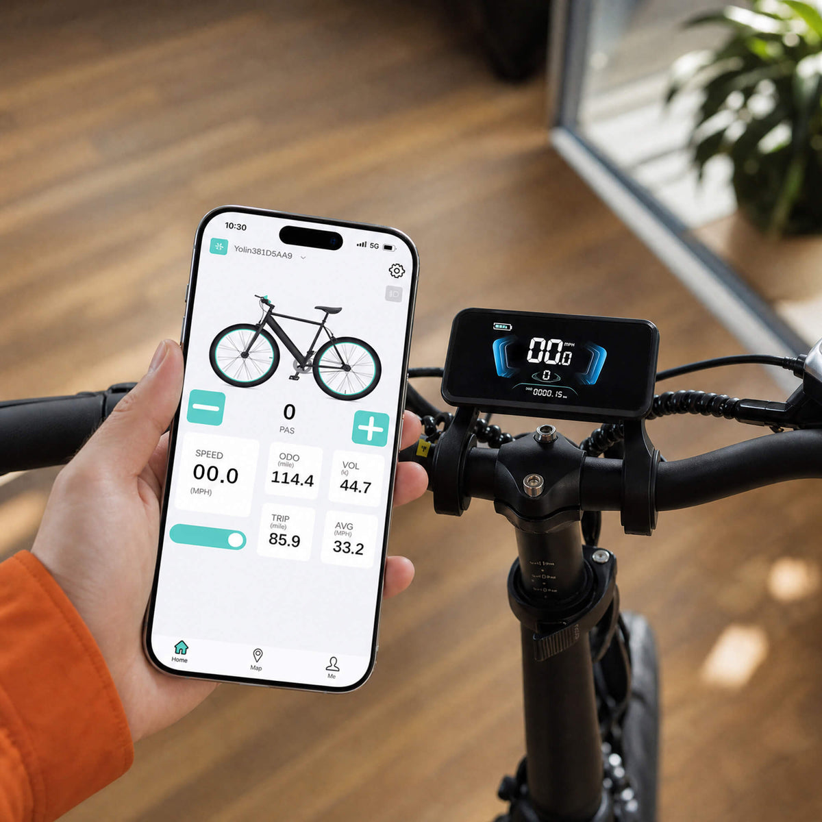 YL-81F-HD Bluetooth-connected e-bike display with Yolin App