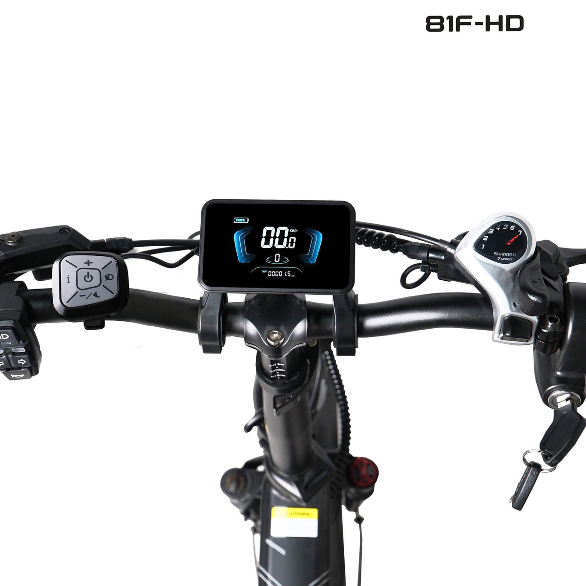 Yolin YL-81F-HD GPS e-bike display installed on an electric bike