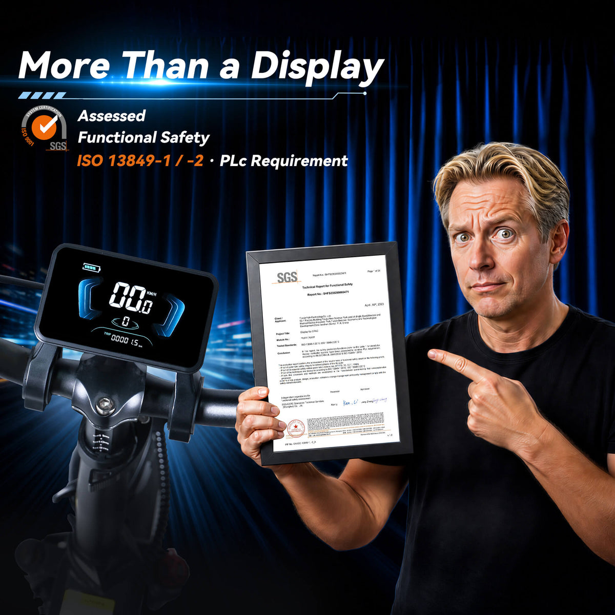 olin YL-81F-HD Smart GPS & Anti-Theft E-Bike Display with SGS Certification