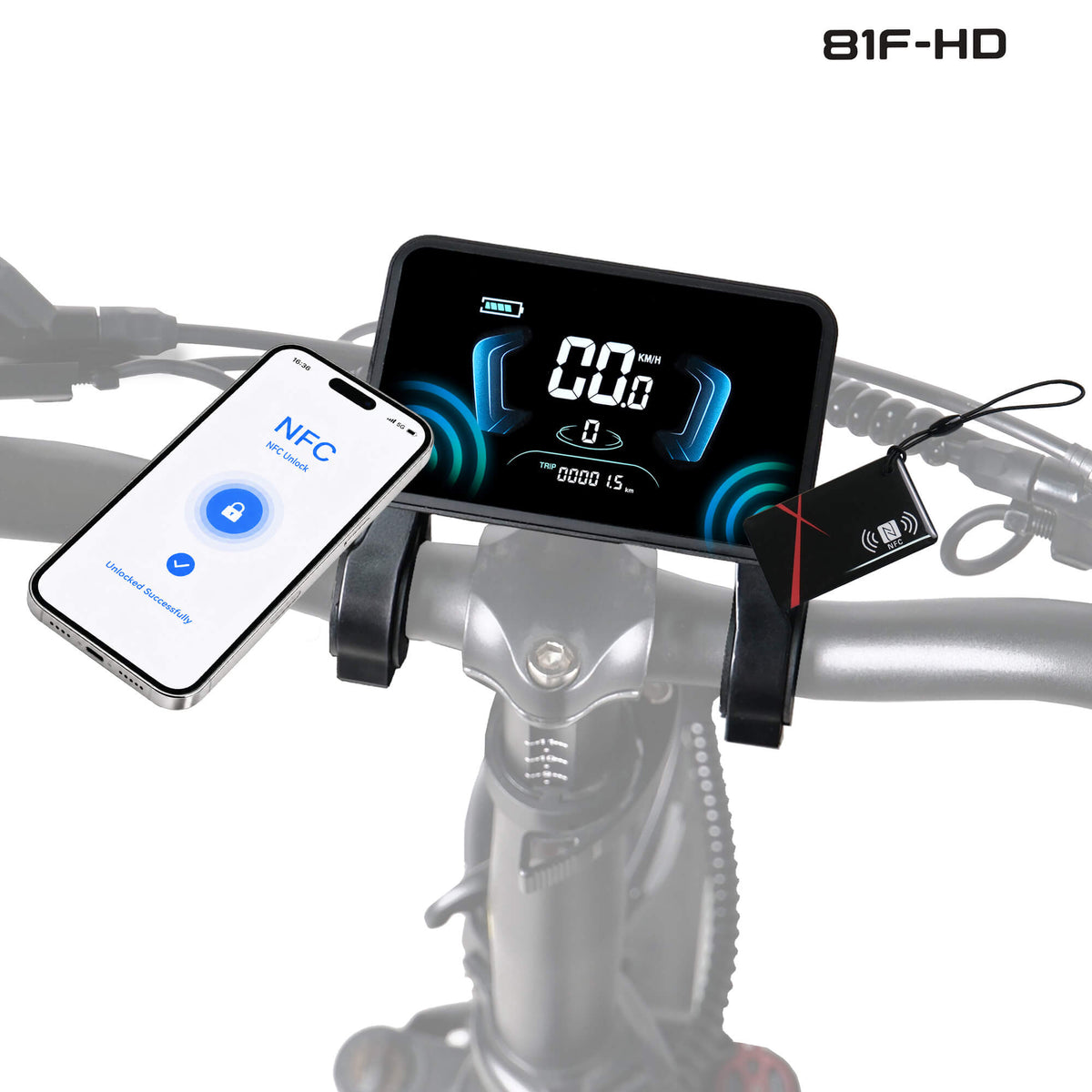 YL-81F-HD NFC smart unlock for compatible electric bikes